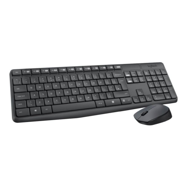 Logitech MK235 tastatur og Mus st - USB US Gr