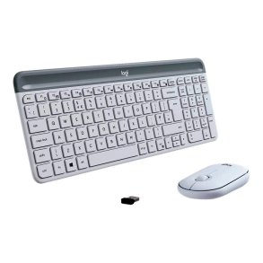 Logitech MK470 tastatur og Mus s�t - tr�dl�st - Nordisk - Hvid