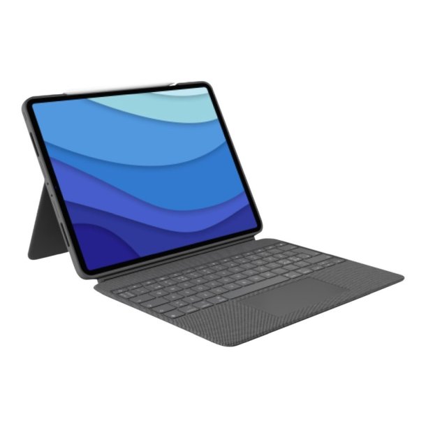 Logitech Combo Touch tastatur og folio - Trackpad - Nordic - Apple 12.9" IPad Pro (5g)