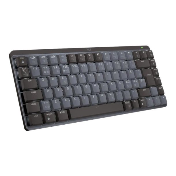 Logitech MX Mechanical Mini tastatur - bagbelyst - trdls - Bluetooth - nordisk - Clicky - grafit