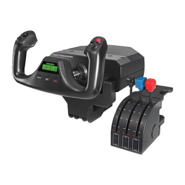 Logitech Flight Yoke System - Spnde og speeder - kabling - PC