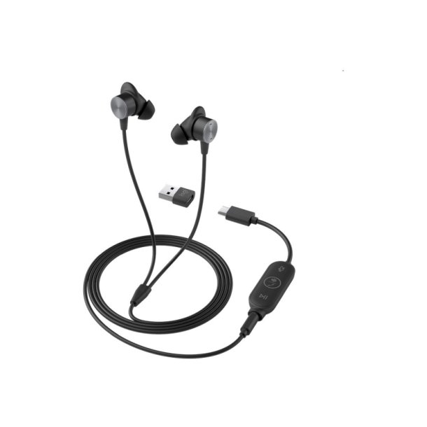 Logitech Zone Headset - I rerne Kontor/Callcenter - USB Type-C - Grafit - Certified Microsoft Teams