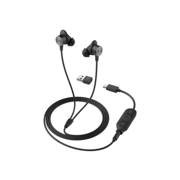 Logitech Zone Headset - I rerne Kontor/Callcenter - USB Type-C - Grafit - Optimeret UC