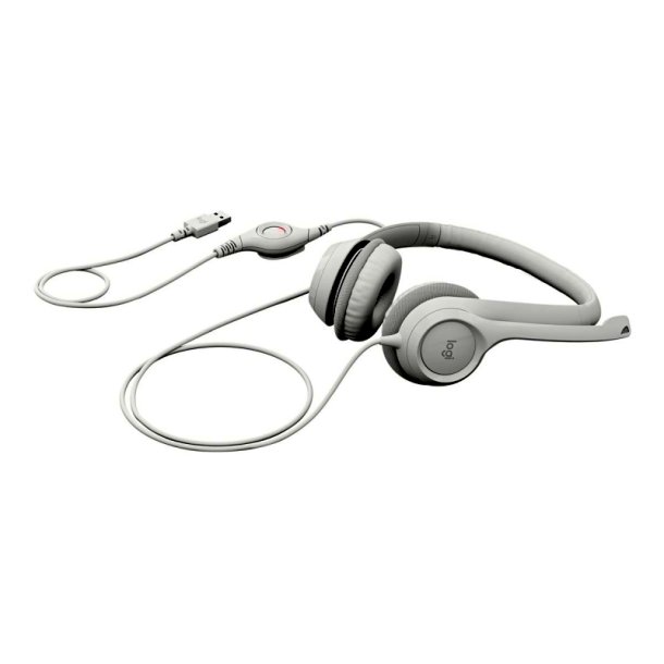 Logitech H390 Headset - Ledningsfrt - Kontor/Callcenter - USB Type-A - Hvid