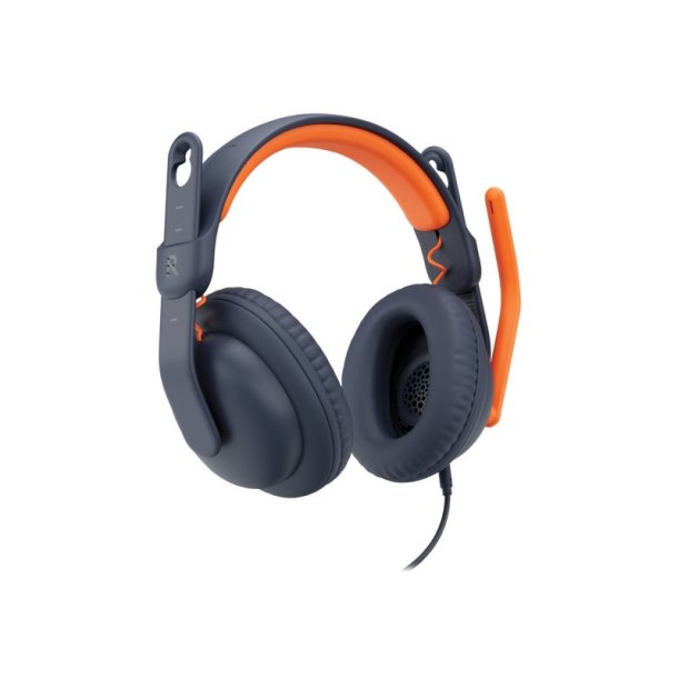 Logitech Zone On-Ear Headset - USB-C - Hovedtelefoner med mik. - Bl/Orange