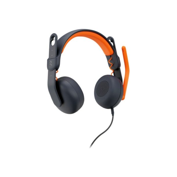 Logitech Zone On-Ear Headset - 3.5mm AUX - Hovedtelefoner med mik. - Bl/Orange