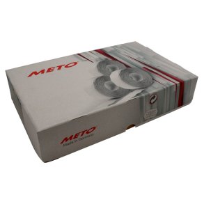 Meto etiket - permanent - 29x28 - hvid - 30 ruller med 700 stk. - I alt 21000 stk.