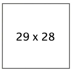 Meto etiket - permanent - 29x28 - hvid - 30 ruller med 700 stk. - I alt 21000 stk.
