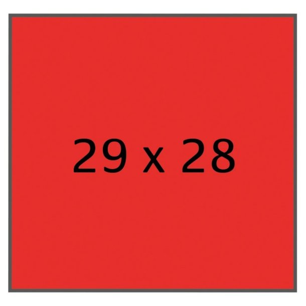 Meto etiket - permanent - 29x28 - rd - 30 ruller med 700 stk. - I alt 21000 stk.