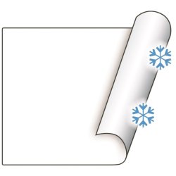 Meto fryseetiket permanent - 29x28mm - 5 ruller med 1000 hvide