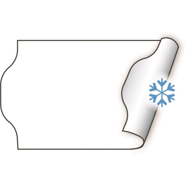 Meto fryseetiket permanent - 32x19mm - 5 ruller med 1000 hvide