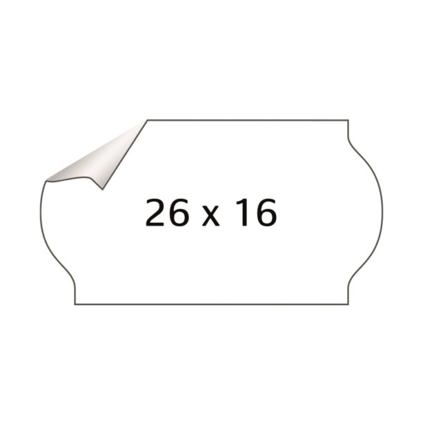 Meto prism�rker aftagelige - 26x16mm - 36 ruller med 1200 hvide