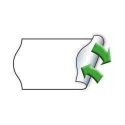 Meto prism�rker aftagelige - 32x19mm - 10 ruller med 1000 hvide