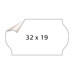 Meto prism�rker aftagelige - 32x19mm - 5 ruller med 1000 hvide