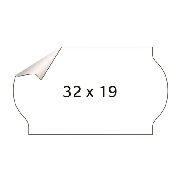 Meto prism�rker aftagelige - 32x19mm - 5 ruller med 1000 hvide