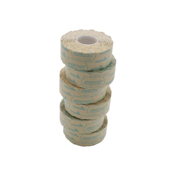 Meto prism�rker aftagelige - 26x12mm - 36 ruller med 1500 hvide