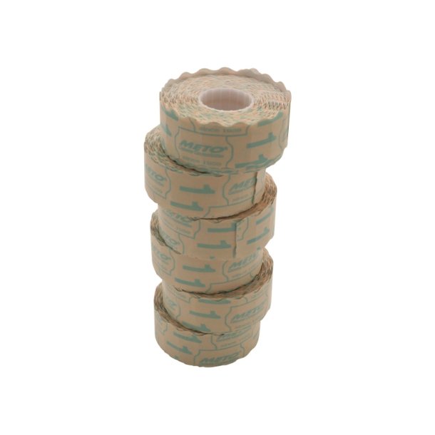 Meto prism�rker permanent - 22x12mm - 7 ruller med 1500 hvide