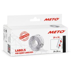 Meto prism�rker permanent - 29x28mm - 5 ruller med 1000 hvide