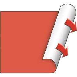 Meto prism�rker permanent - 29x28mm - 5 ruller med 1000 r�de