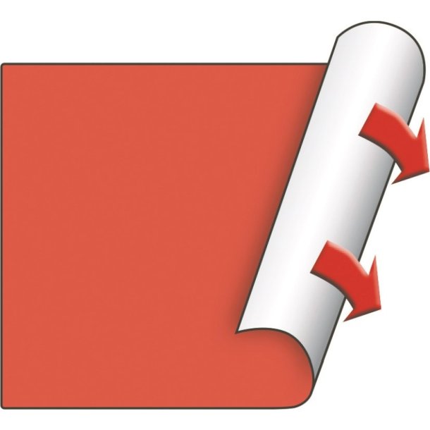 Meto prism�rker permanent - 29x28mm - 5 ruller med 1000 r�de