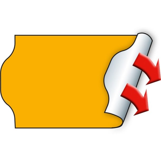 Meto prism�rker permanent - 32x19mm - 10 ruller med 1000 orange