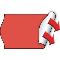 Meto prism�rker permanent - 32x19mm - 5 ruller med 1000 r�de