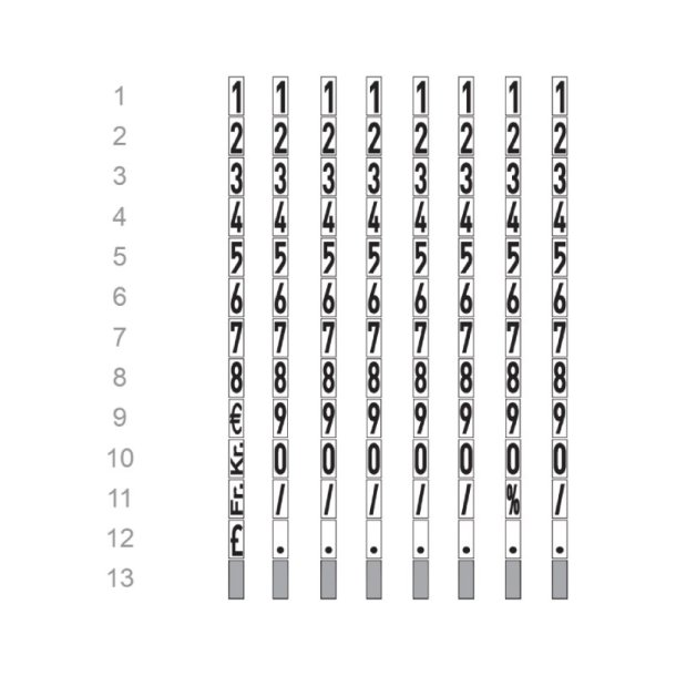 Meto prispistol Basic S 822 - 1 linie - 8 tegn - 22x12 labels