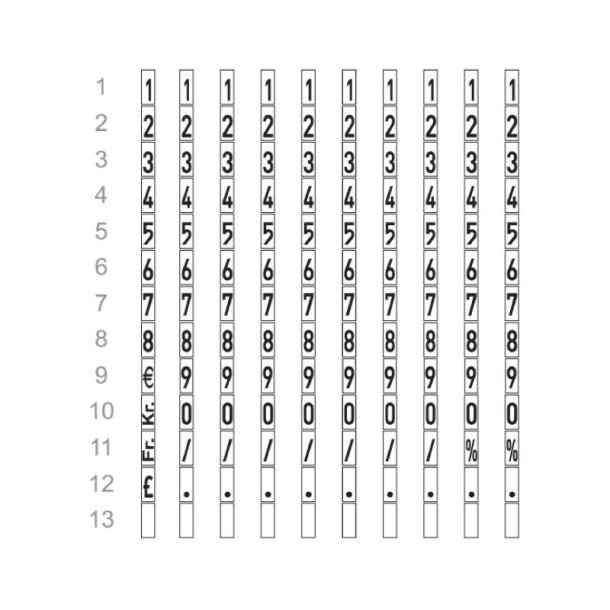 Meto prispistol Classic S 1026 - 1 linie - 10 tegn - 26x12 labels
