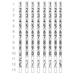Meto prispistol Classic S 826 - 1 linie - 8 tegn - 26x12 labels