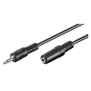 MicroConnect - AUDLR20 - 20 m - 3.5mm - Male - Female - Black - 207 mm