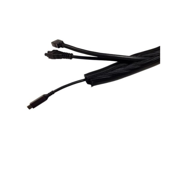 MicroConnect - Self-wrap cable sleeve Diameter:�18mm Roll length:50m, Black - Black - Polyester - 1 pc(s) - 4 cm - 50 m 