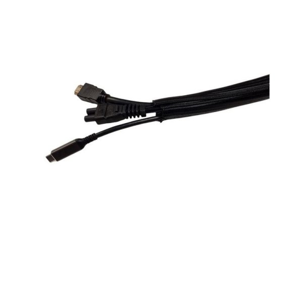 MicroConnect - Self-wrap cable sleeve Diameter:�25mm Roll length:50m, Black - Black - Polyester - 1 pc(s) - 4 cm - 50 m 