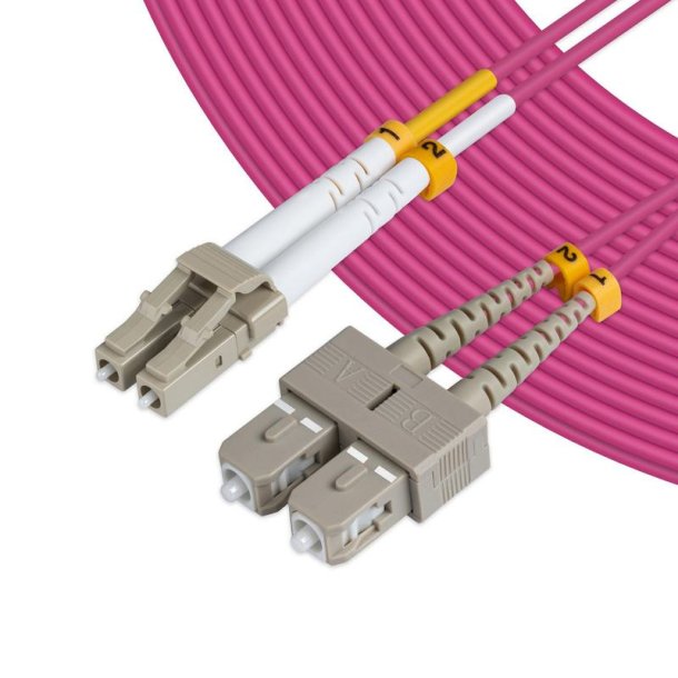 MicroConnect - Fiber Patch Cable - LC/UPC-SC/UPC 6m OM4 - 6 m - OM4 - LC - SC - Male - Violet