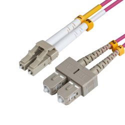 MicroConnect - Fiber Patch Cable - LC/UPC-SC/UPC 8m OM4 - 8 m - OM4 - LC - SC - Male - Violet