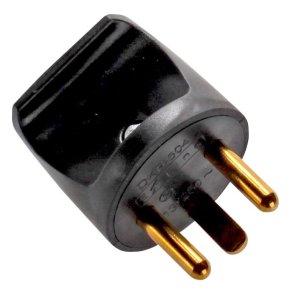 MicroConnect - Power Plug round, Black - Type K (DK) - 230 V - Black - 1 - 140 g - 150 g