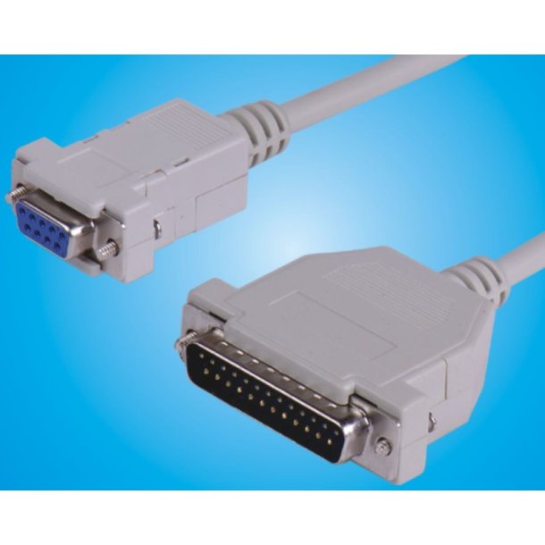 MicroConnect - IBM029-2 - Grey - 1.8 m - DB-25 - DB-9 - Male - Female