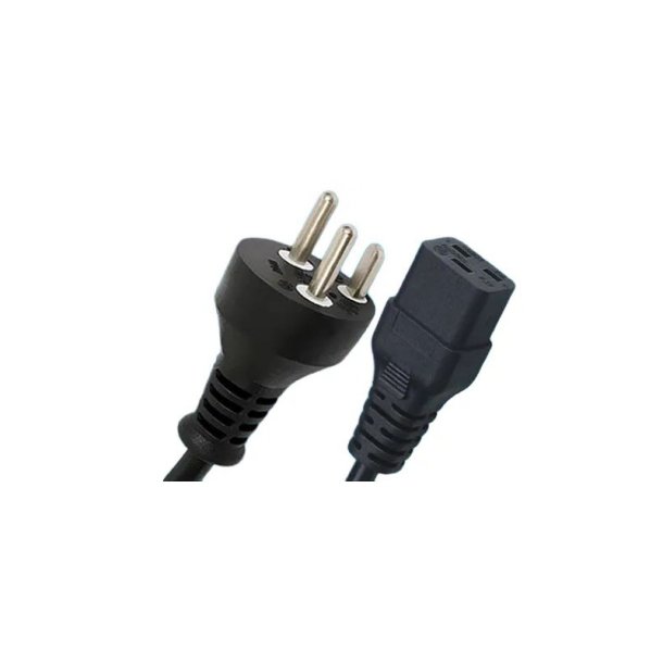 MicroConnect - Power cable Denmark type K - C19 black 1,8m - Black - Male - Female - 1.8 m - Power plug type K - C19 cou