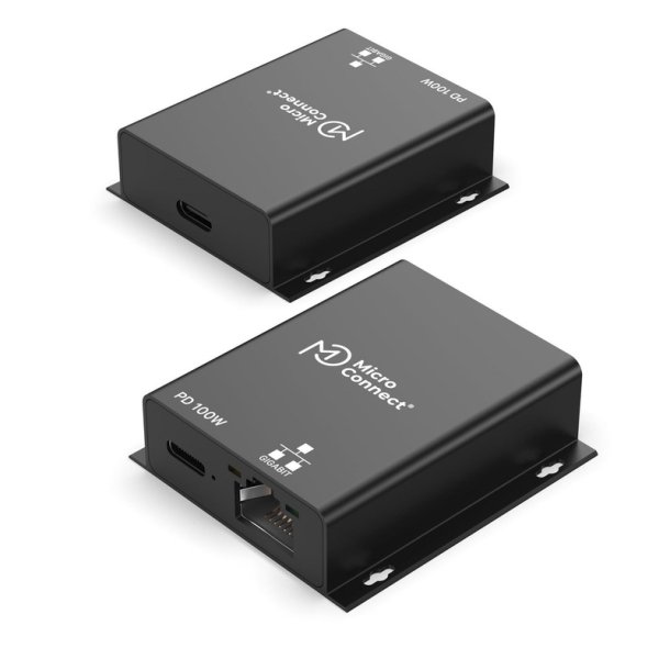 MicroConnect - MC-USBCFETHPD100W - USB C - RJ-45 - Female - Black - 1 Gbit/s - CE FCC