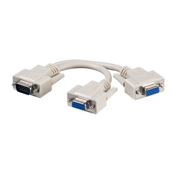 MicroConnect - MONG2H - 0.3 m - VGA (D-Sub) - 2 x VGA (D-Sub) - Male - Female - Grey