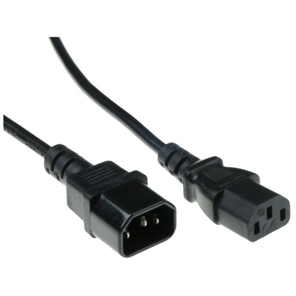 MicroConnect Power Cord C13 F - C14 M 0.6m IEC 60320 C13 - IEC 60320 C14