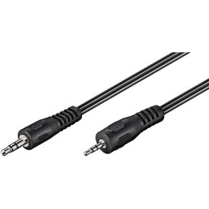 MicroConnect Minijack kabel 2 meter - Audio AUX adapter kabel 3.5 - mm to 2.5 mm stereo kabel