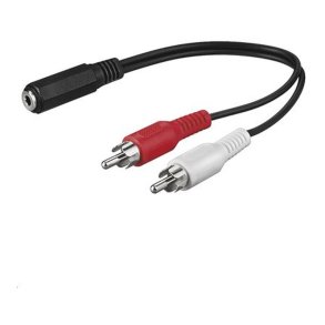 MicroConnect Audio Adapter kabel - 0,2 meter - 3.5 mm to - RCA han