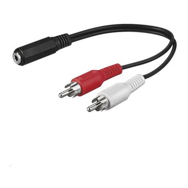 MicroConnect Audio Adapter kabel - 0,2 meter - 3.5 mm to - RCA han