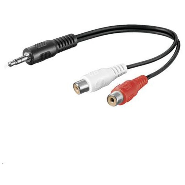 MicroConnect Audio Adapter kabel - 0,2 meter - 3.5 mm to - RCA hun
