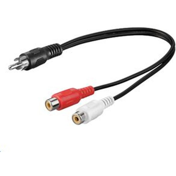 MicroConnect RCA - 2xRCA 0,20m han-hun - RCA - 2xRCA, han-hun, RCA, 2 x - RCA, 0.2 m