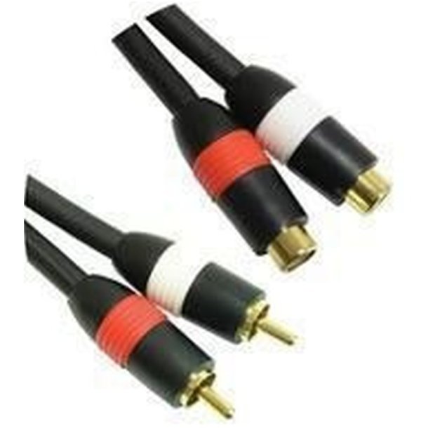 MicroConnect Stereo Ext. kabel - 2.5 meter - 2 x - RCA han to 2 x RCA hun