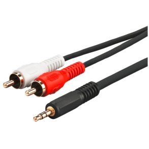 MicroConnect Audio adapter kabel - 3 meter - 3.5 mm - han (3-pin, stereo) - 2 x RCA han
