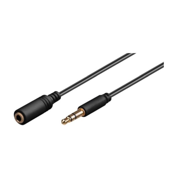 MicroConnect Headphone &amp; AUX kabel - 2m - extension - 3.5 mm Minijack han-hun