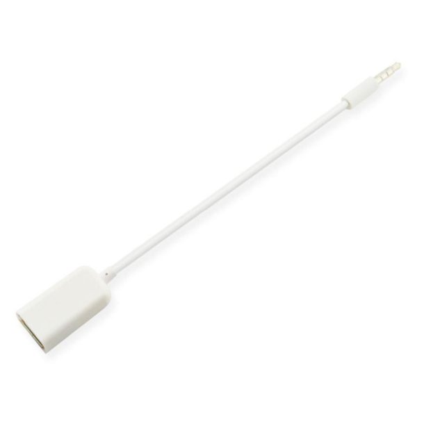 MicroConnect Adapter 3.5mm to USB A female - White Color, 20cm