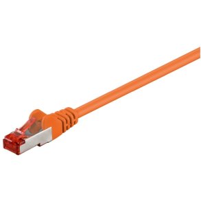 MicroConnect - F/UTP CAT6 0.25m Orange PVC - Outer Shield : Foil screening - 4x2xAWG 27 CCA
